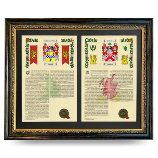 Double Armorial History Framed - Heirloom