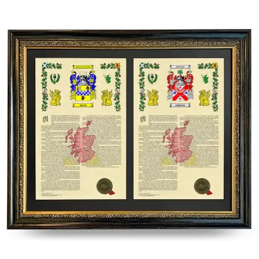 Double Armorial History Framed - Heirloom
