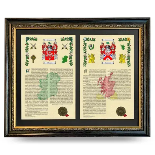 Double Armorial History Framed - Heirloom