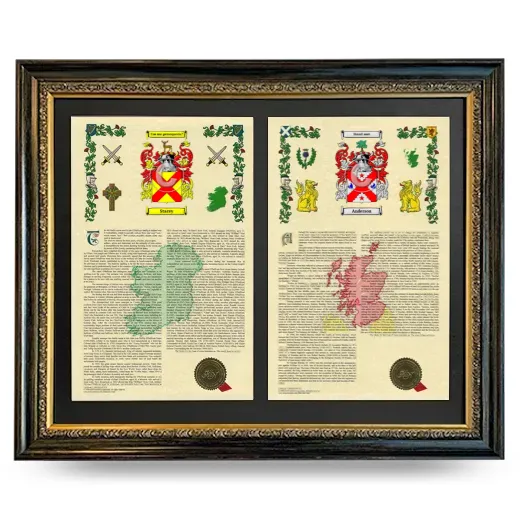 Double Armorial History Framed - Heirloom