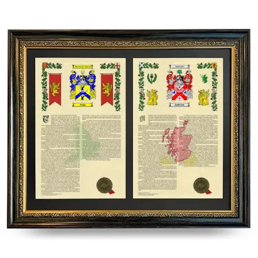 Double Armorial History Framed - Heirloom