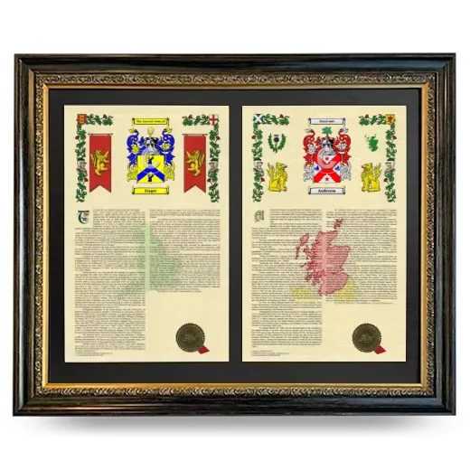 Double Armorial History Framed - Heirloom