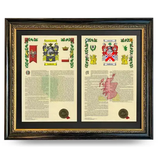 Double Armorial History Framed - Heirloom