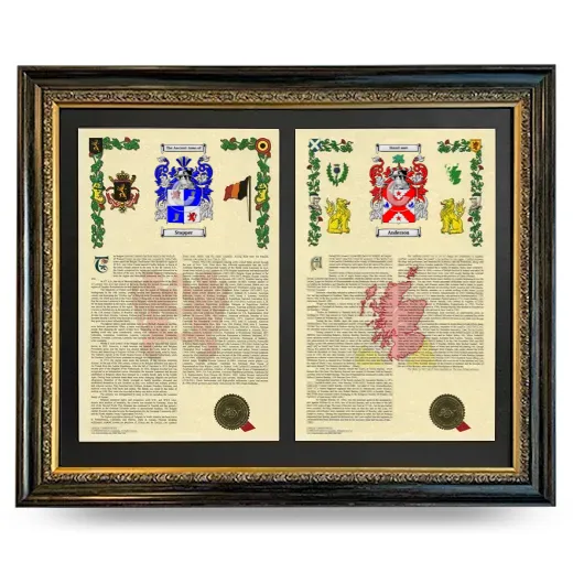 Double Armorial History Framed - Heirloom