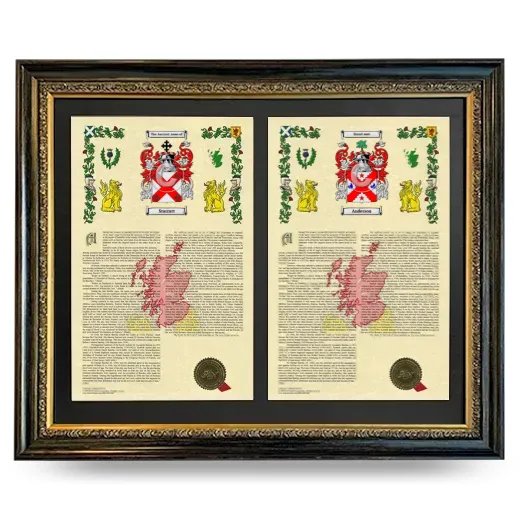 Double Armorial History Framed - Heirloom