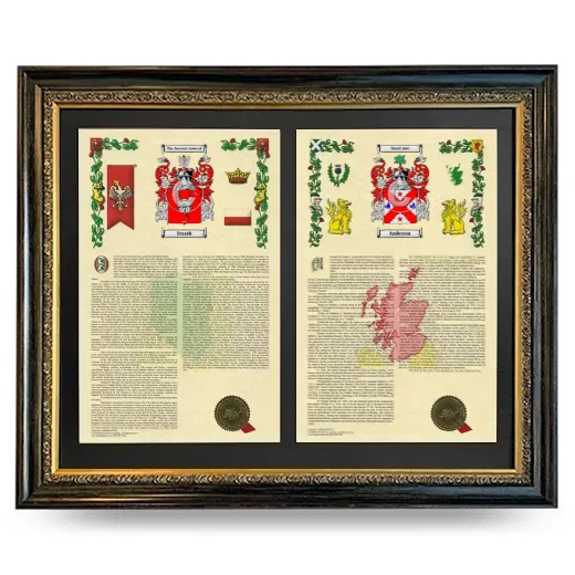 Double Armorial History Framed - Heirloom