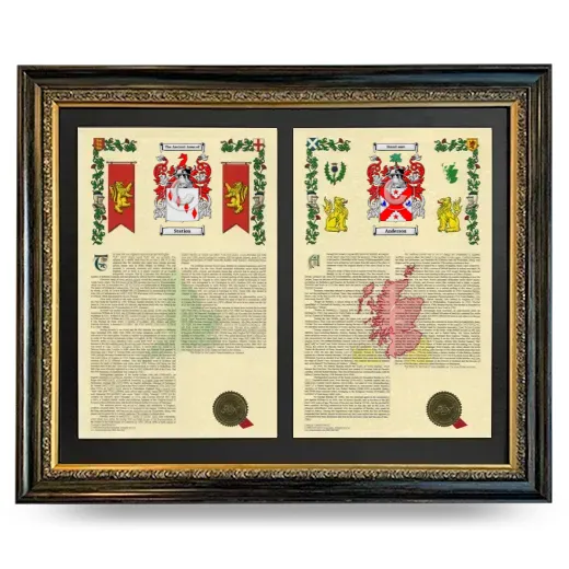 Double Armorial History Framed - Heirloom