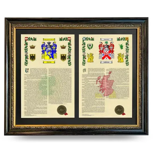 Double Armorial History Framed - Heirloom