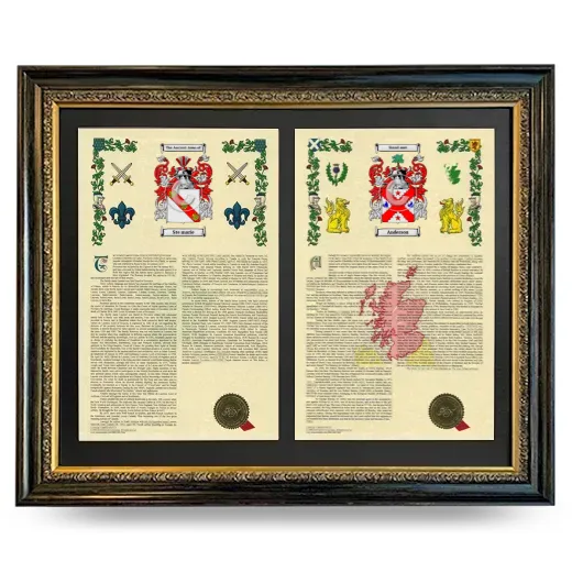 Double Armorial History Framed - Heirloom