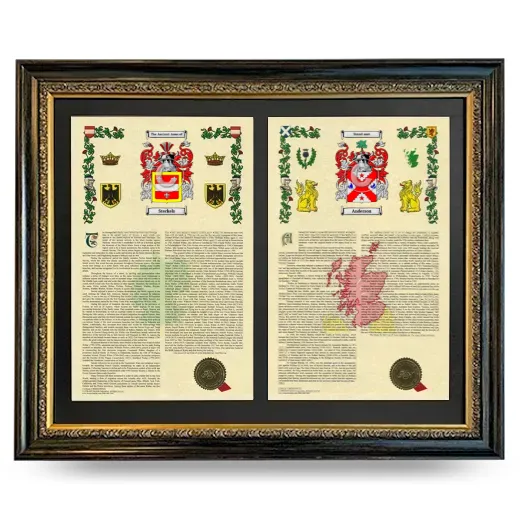 Double Armorial History Framed - Heirloom