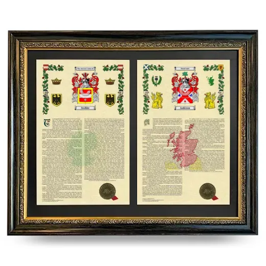 Double Armorial History Framed - Heirloom