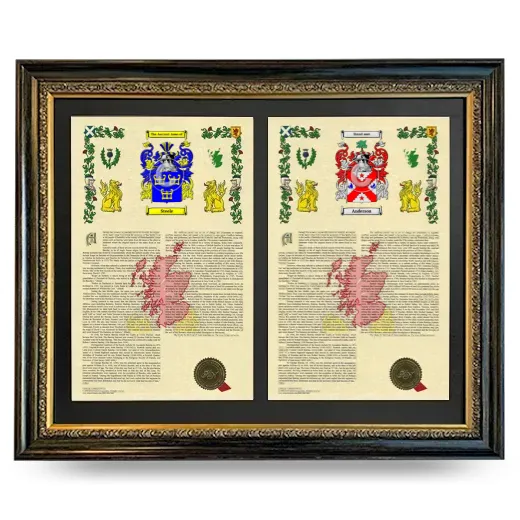 Double Armorial History Framed - Heirloom