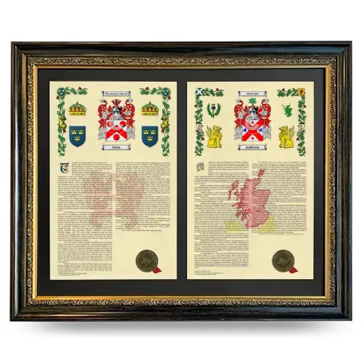 Double Armorial History Framed - Heirloom