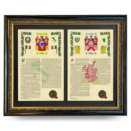 Double Armorial History Framed - Heirloom