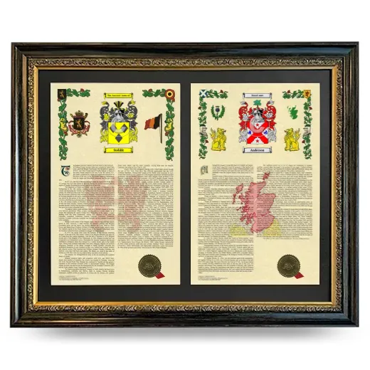 Double Armorial History Framed - Heirloom