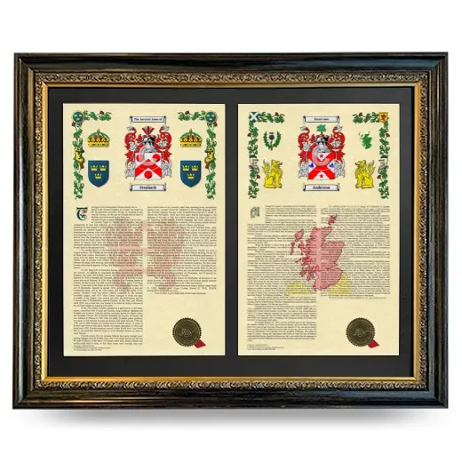 Double Armorial History Framed - Heirloom