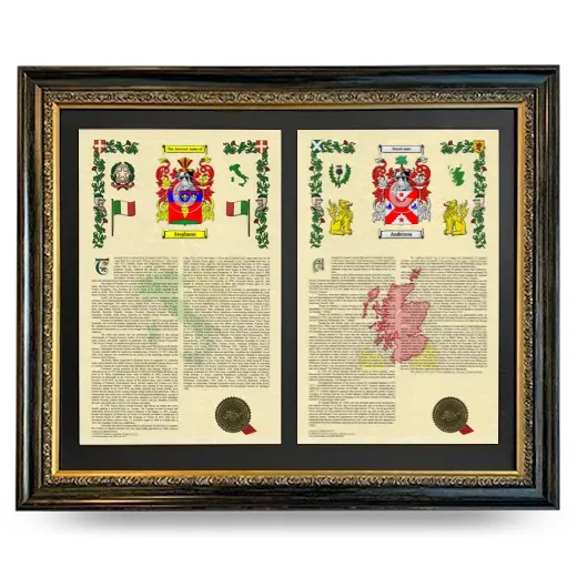 Double Armorial History Framed - Heirloom