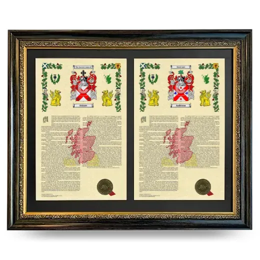 Double Armorial History Framed - Heirloom