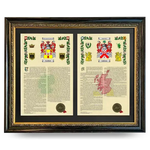 Double Armorial History Framed - Heirloom