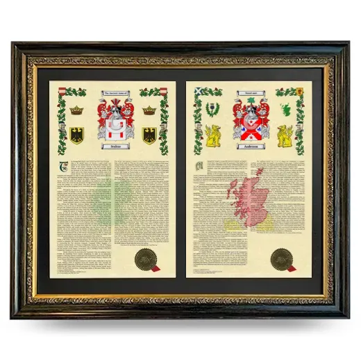 Double Armorial History Framed - Heirloom