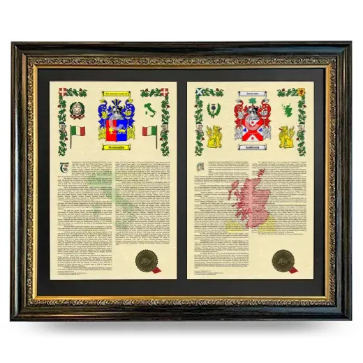 Double Armorial History Framed - Heirloom