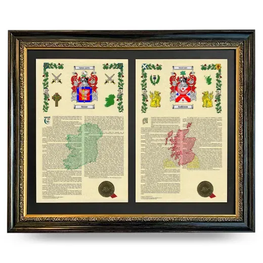 Double Armorial History Framed - Heirloom
