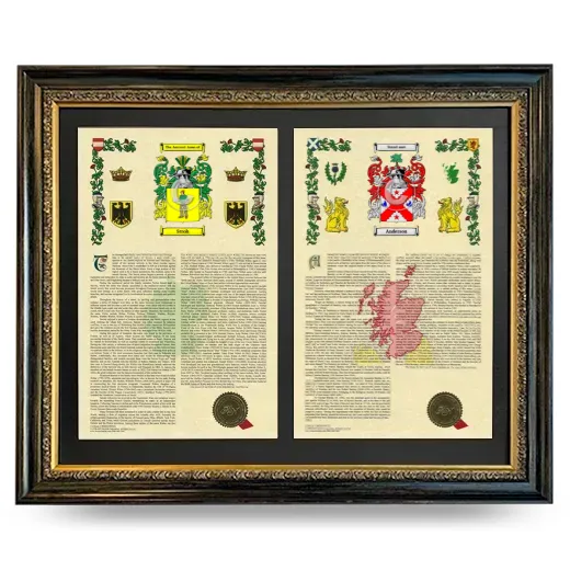Double Armorial History Framed - Heirloom