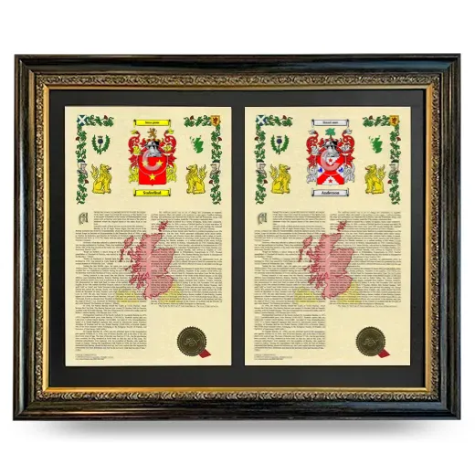 Double Armorial History Framed - Heirloom