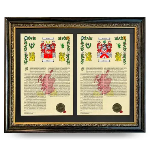 Double Armorial History Framed - Heirloom