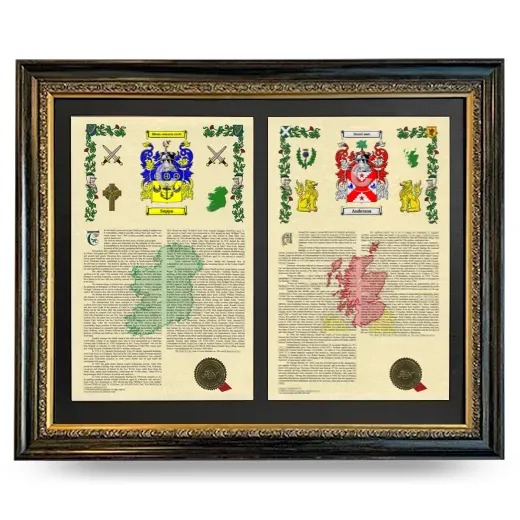 Double Armorial History Framed - Heirloom