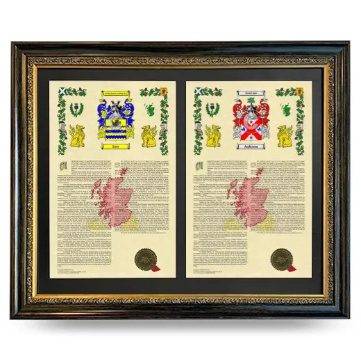 Double Armorial History Framed - Heirloom
