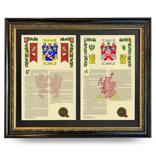 Double Armorial History Framed - Heirloom
