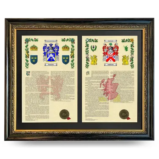 Double Armorial History Framed - Heirloom