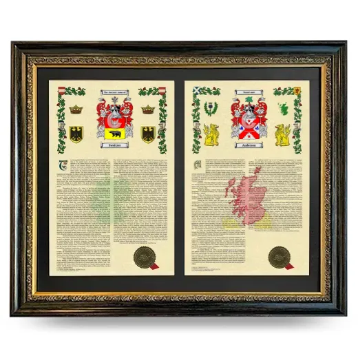 Double Armorial History Framed - Heirloom