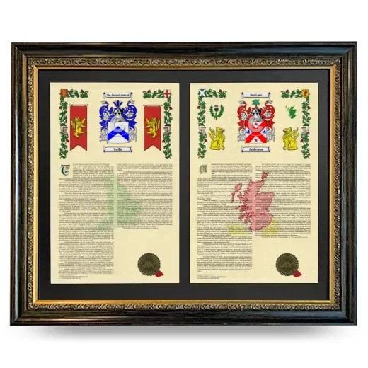 Double Armorial History Framed - Heirloom