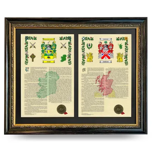 Double Armorial History Framed - Heirloom