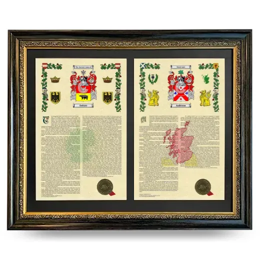 Double Armorial History Framed - Heirloom
