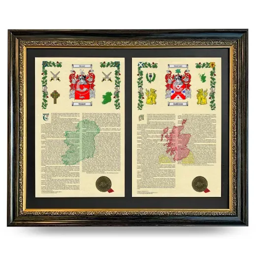 Double Armorial History Framed - Heirloom