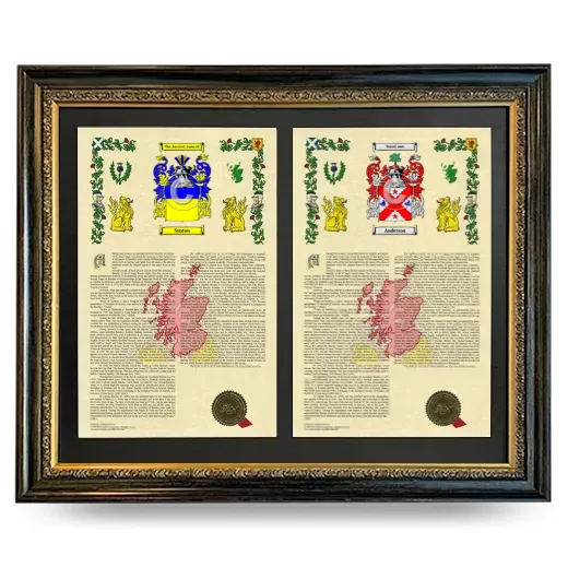 Double Armorial History Framed - Heirloom
