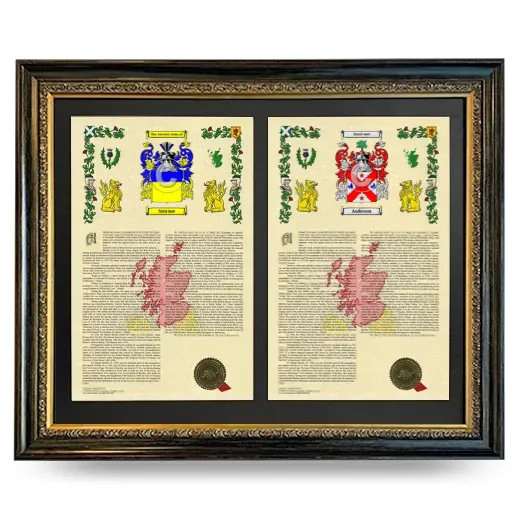 Double Armorial History Framed - Heirloom