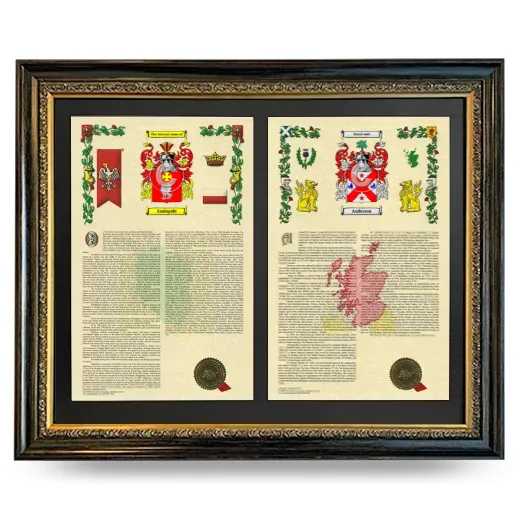 Double Armorial History Framed - Heirloom