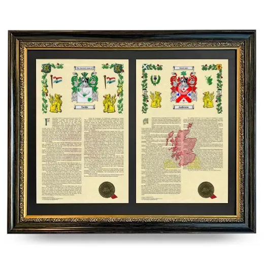 Double Armorial History Framed - Heirloom