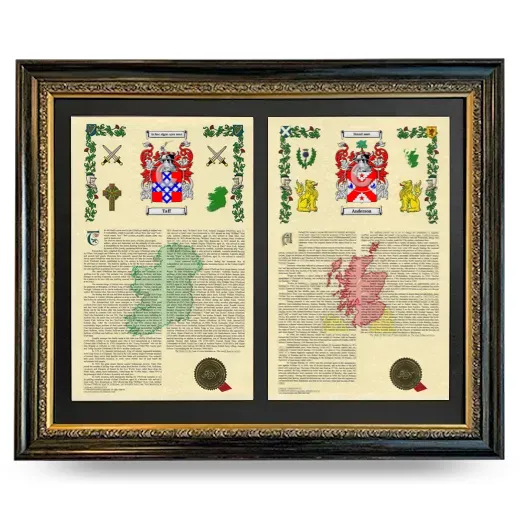 Double Armorial History Framed - Heirloom