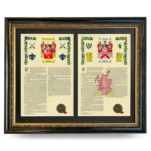 Double Armorial History Framed - Heirloom