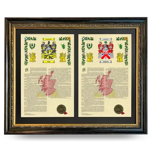 Double Armorial History Framed - Heirloom