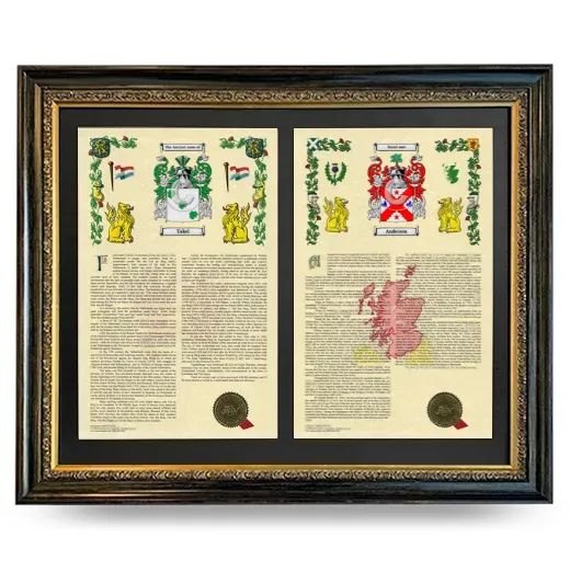Double Armorial History Framed - Heirloom