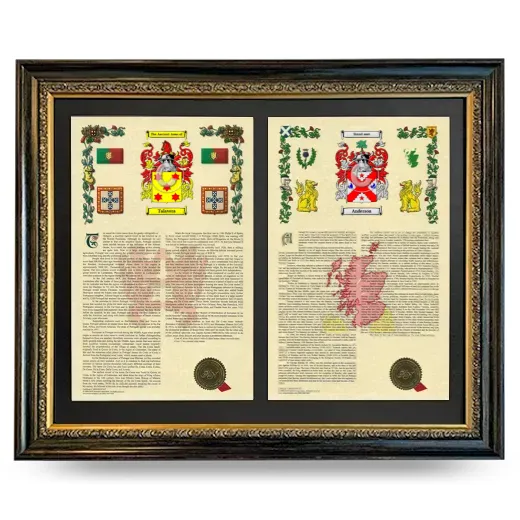 Double Armorial History Framed - Heirloom