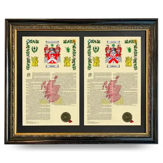 Double Armorial History Framed - Heirloom