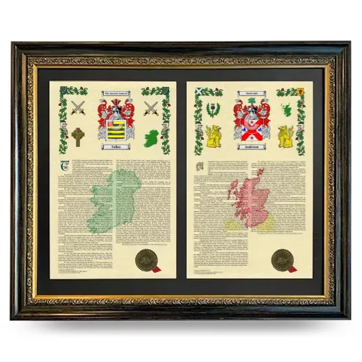 Double Armorial History Framed - Heirloom