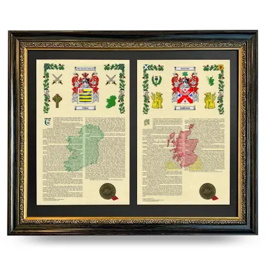 Double Armorial History Framed - Heirloom